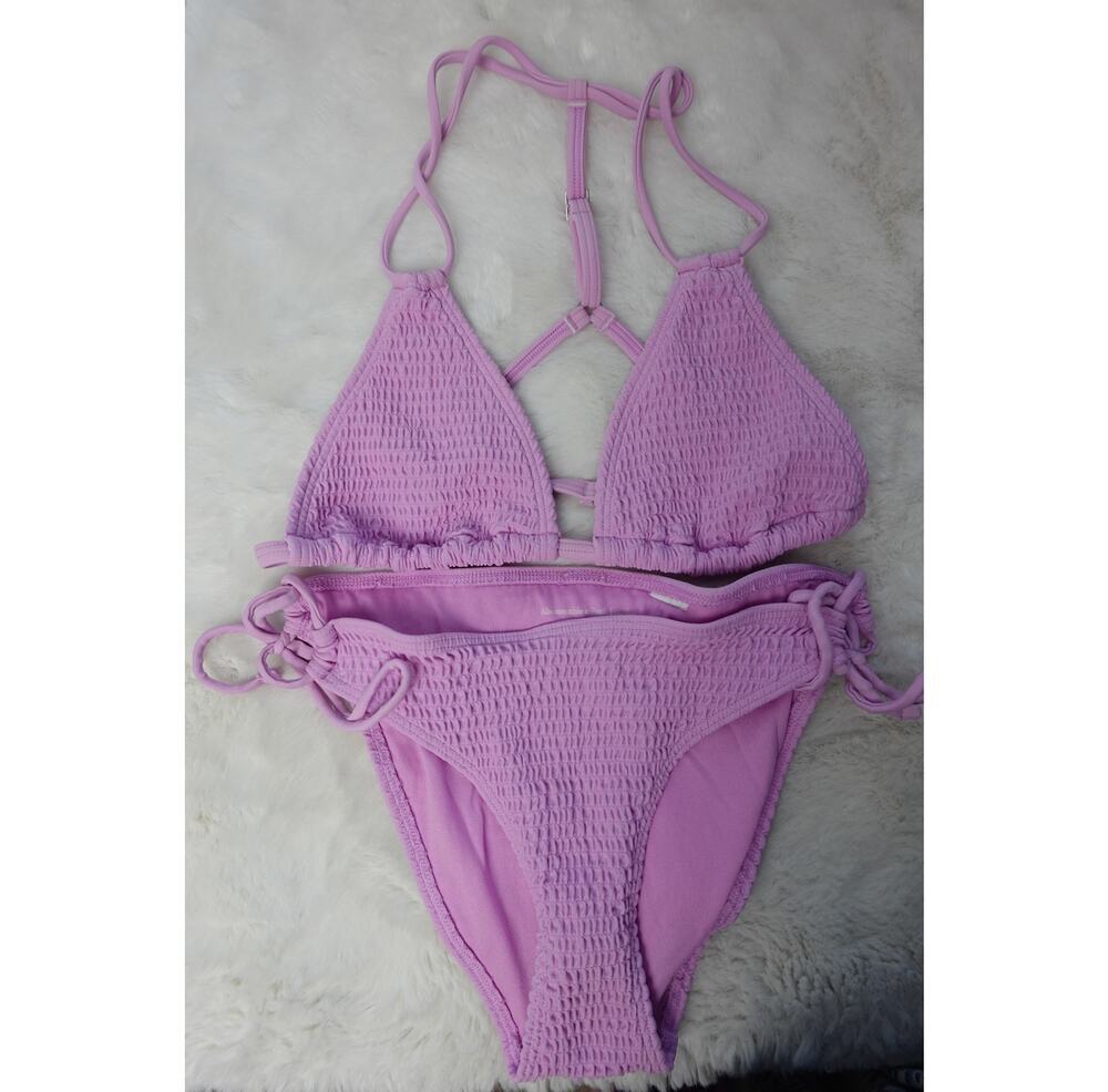 Chic A&F Light Purple Smocked Bikini Set - Top S, Bottom XS